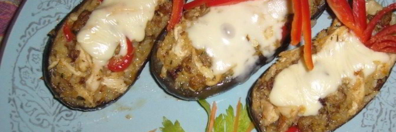 Курица с баклажанами и рисом