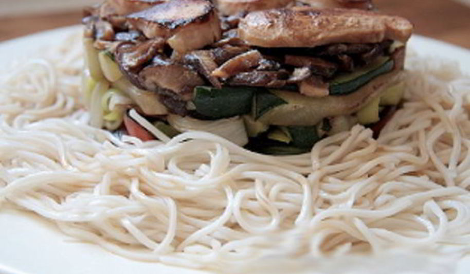 Рецепт курица с овощами и грибами в соусе терияки