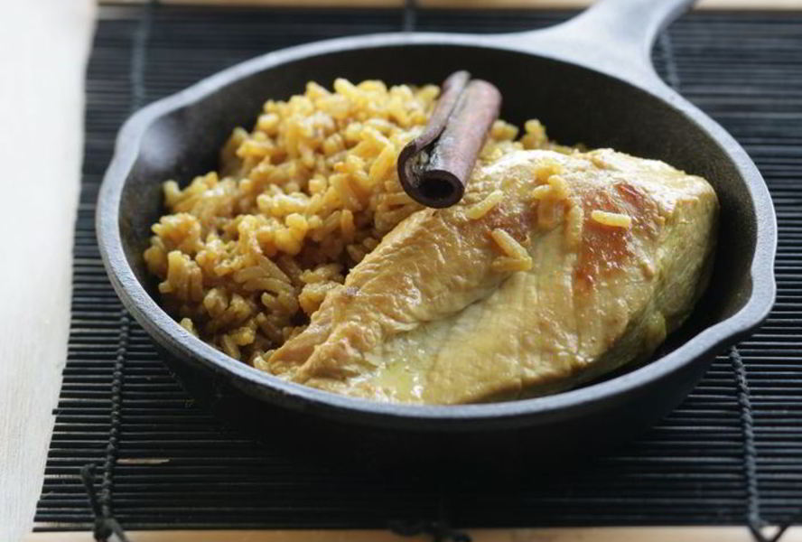 Курица с рисом-карри по-тайски