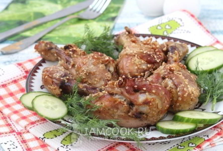 Курица, запеченная по-восточному