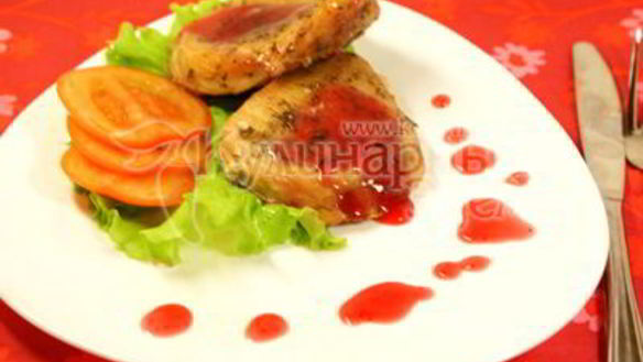 ШАГ 7. мясо с брусничным соусом трепет желаний