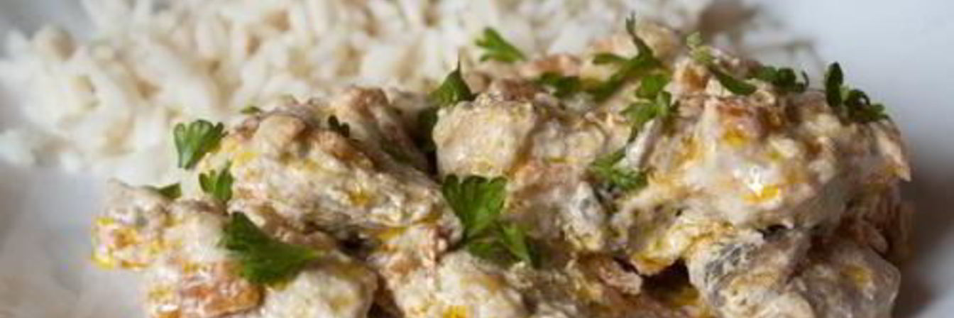 Мясо с грибами в сметане