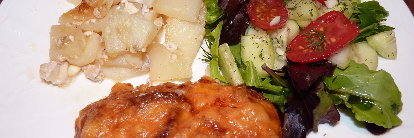 Мясо с картошкой под майонезом