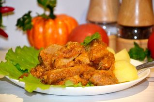 Мясо в тыквенном соусе