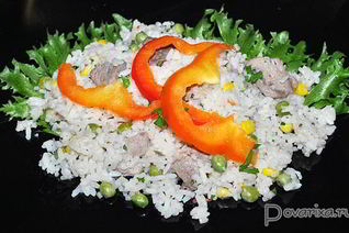 Свинина по-мексикански с рисом и кукурузой