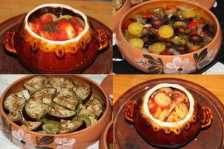 Свинина с овощами в горшочках