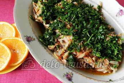 Тушеная утка с грибами