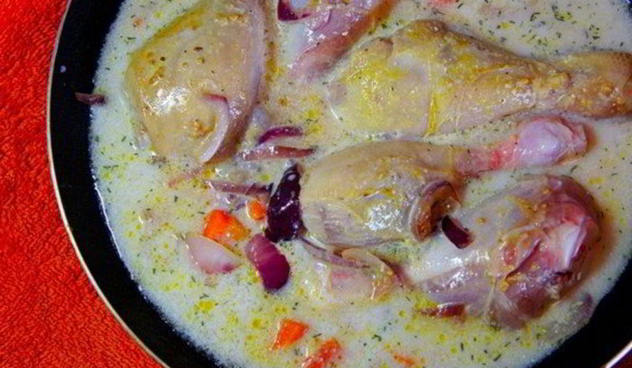 Рецепт тушеные куриные ножки с овощами в сметане