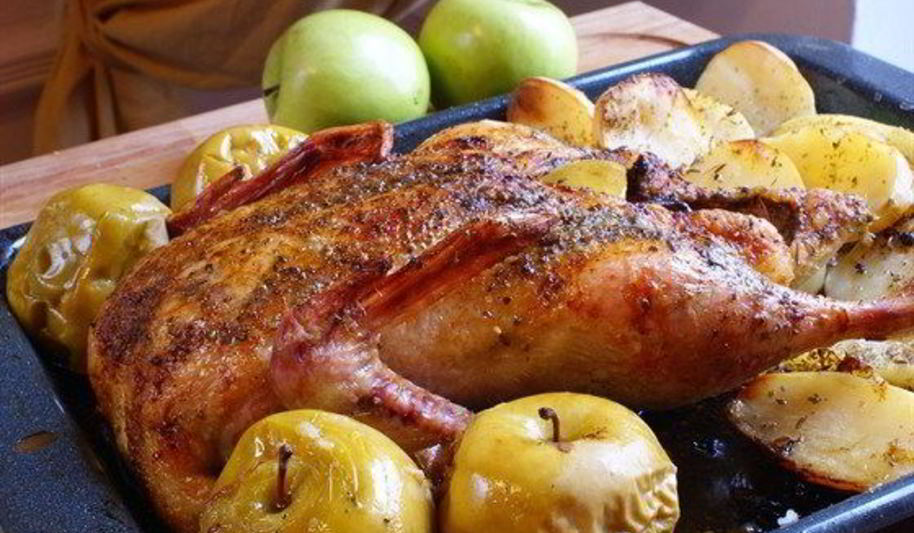 Рецепт утка с яблоками