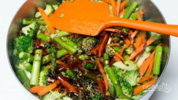 ШАГ 5. жареное мясо с овощами