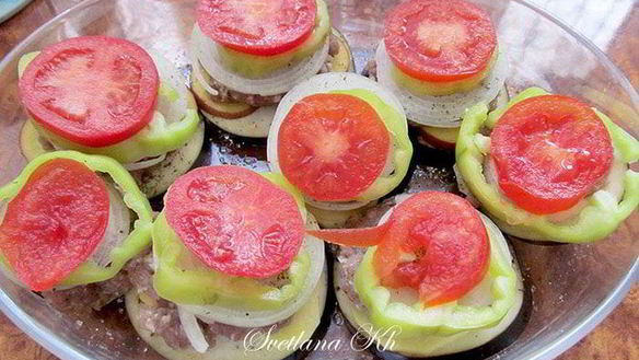 ШАГ 4. баклажаны с мясом и овощами