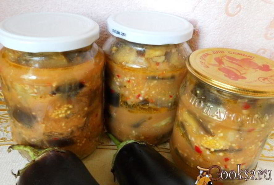 Баклажаны в остром чесночном соусе