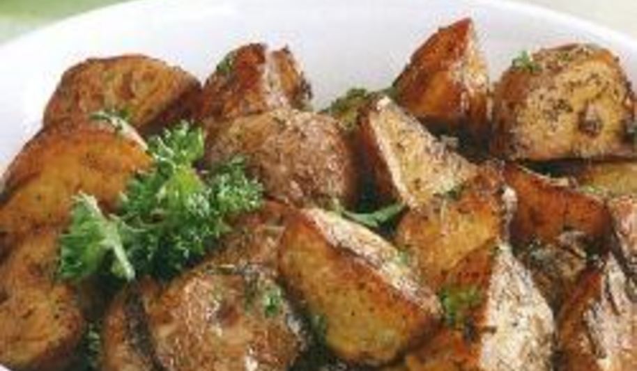 Рецепт дольки запеченного картофеля с зеленью