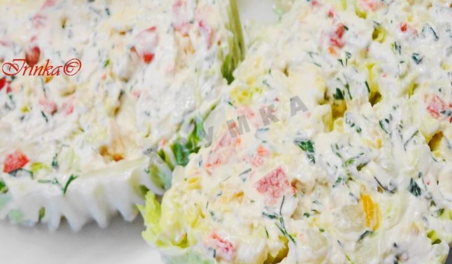 Рецепт фаршированная пекинская капуста на закуску