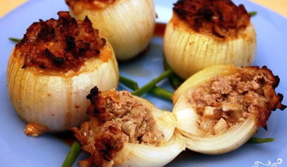 Рецепт фаршированный лук мясом