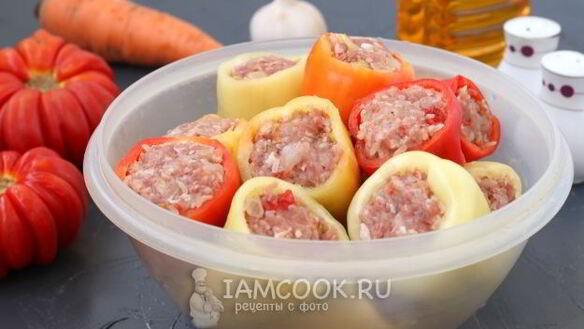 ШАГ 11. фаршированный мясом перец с картофелем