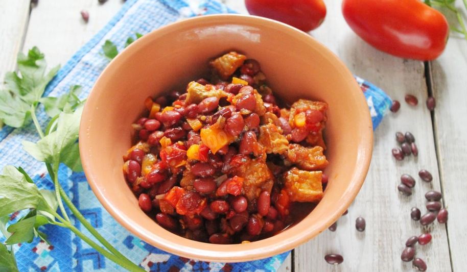 Рецепт фасоль тушеная с мясом