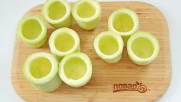 ШАГ 2. кабачки, фаршированные булгуром и грибами