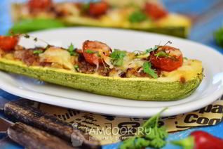 Кабачки фаршированные фаршем запеченные в духовке