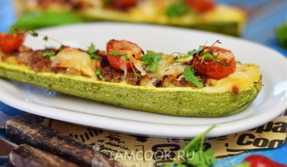 Рецепт кабачки фаршированные фаршем запеченные в духовке