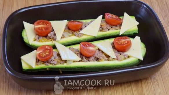 ШАГ 8. кабачки фаршированные фаршем запеченные в духовке