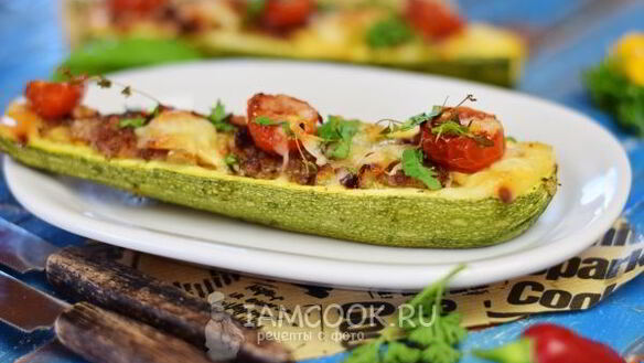 ШАГ 10. кабачки фаршированные фаршем запеченные в духовке