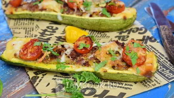 ШАГ 11. кабачки фаршированные фаршем запеченные в духовке