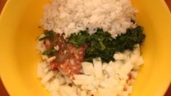 ШАГ 3. кабачки фаршированные мясом