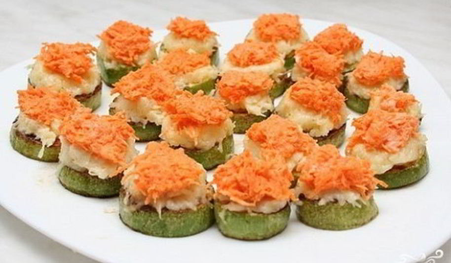 Рецепт кабачки с морковкой и чесноком