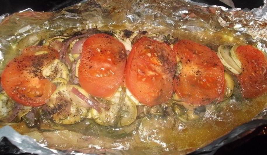 Рецепт кабачки с рыбой в духовке