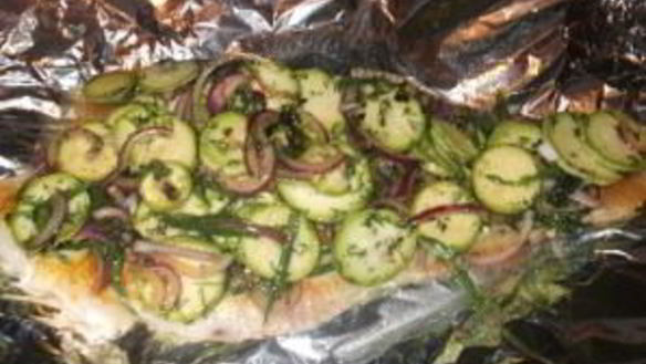 ШАГ 9. кабачки с рыбой в духовке