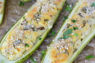 Кабачки с творогом, запеченные в духовке