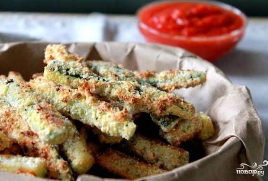 Кабачки в панировке