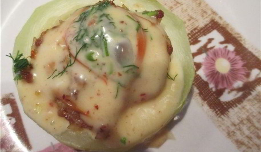 Рецепт кабачки, жареные с фаршем