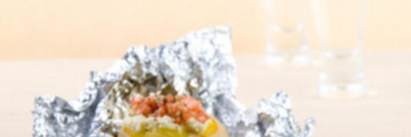 Картофель, фаршированный ветчиной