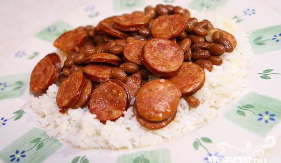 Рецепт красная фасоль с рисом