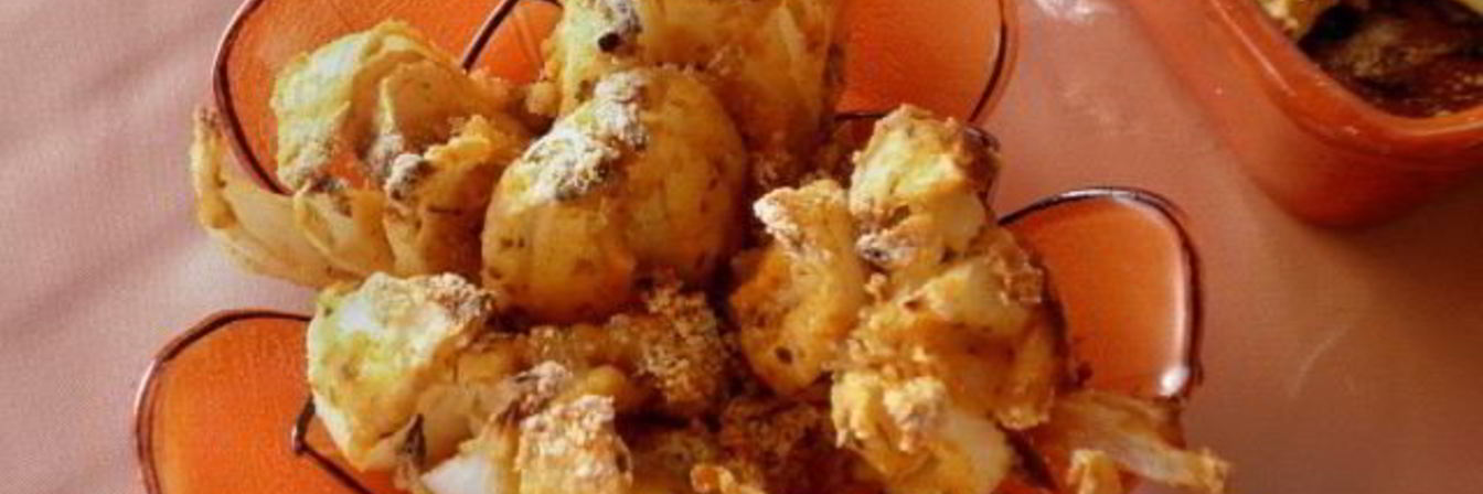 Луковый цветок запеченный