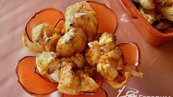 ШАГ 4. луковый цветок запеченный