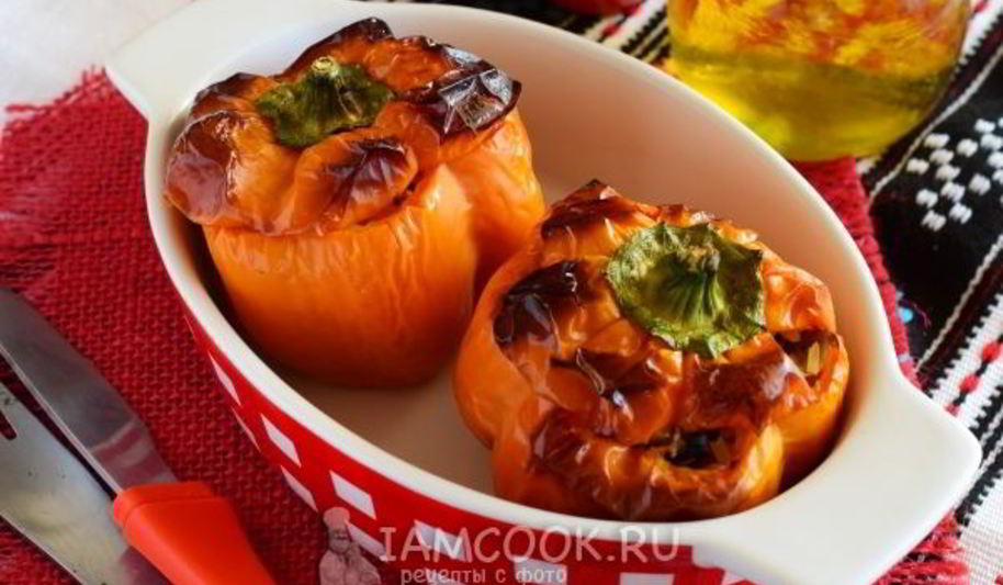 Рецепт перец, фаршированный грибами