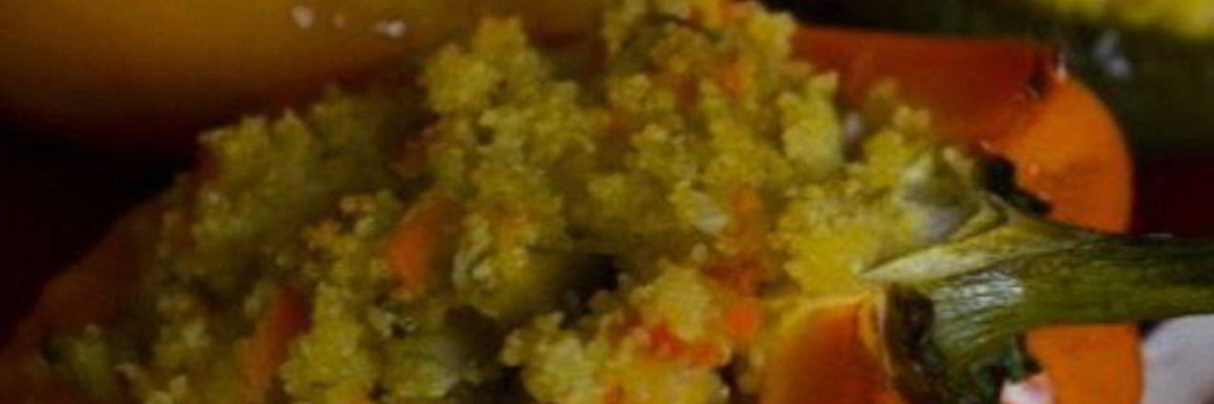 Перец, фаршированный кускусом и грибами