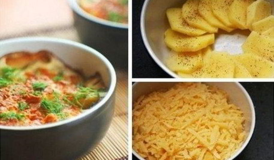 Рецепт сливочный картофель, запеченный в духовке