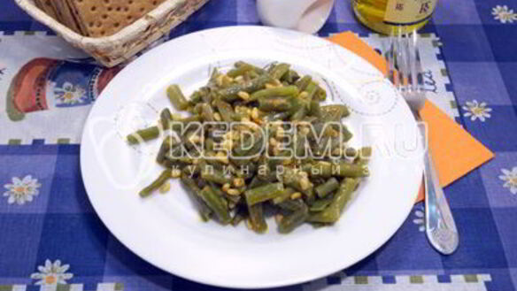 ШАГ 7. стручковая фасоль с кедровыми орешками