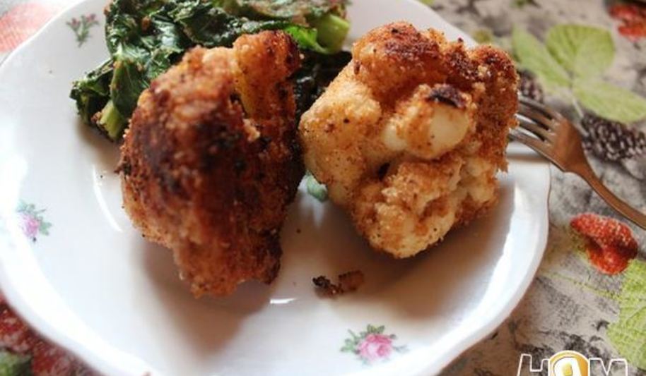 Рецепт цветная капуста в панировке из грецких орехов