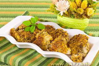 Цветная капуста, жаренная в панировочных сухарях