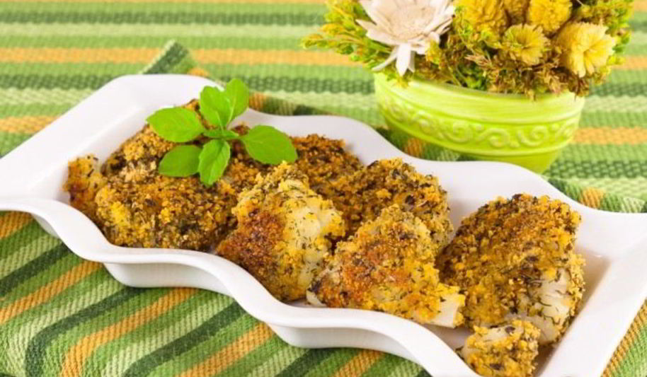 Рецепт цветная капуста, жаренная в панировочных сухарях