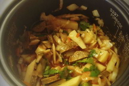 Тушеная капуста с картошкой