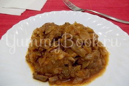 Тушеная капуста со свининой