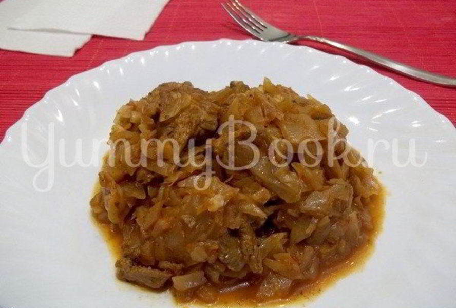 Тушеная капуста со свининой