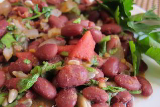 Тушеная красная фасоль