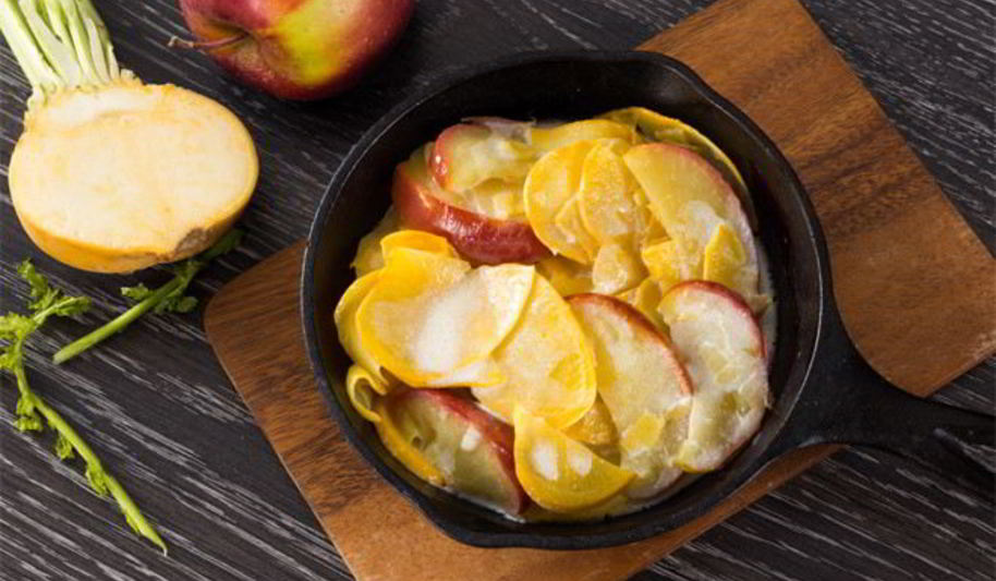 Рецепт тушеная репа с яблоками